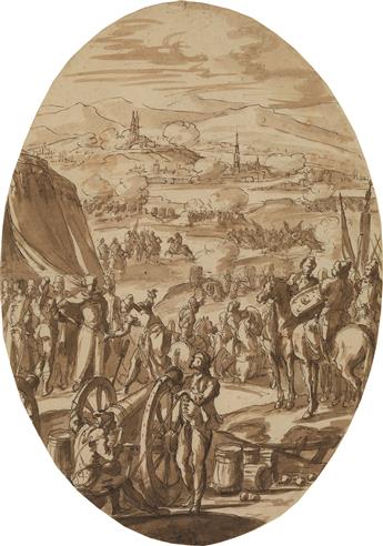FRANCESCO MONTI, IL BRESCIANINO (Brescia 1646-1712 Brescia) Scenes from the Battle of Vienna: A Pair.